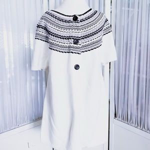 Charter Club Women’s Chunky Knit Short Sleeve Sweater Ivory Size XL